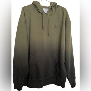 Champion Men's Olive Ombre Hoodie XL